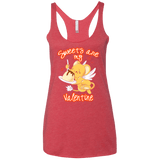 T-Shirts Vintage Red / X-Small Sweets are my Valentine Women's Triblend Racerback Tank