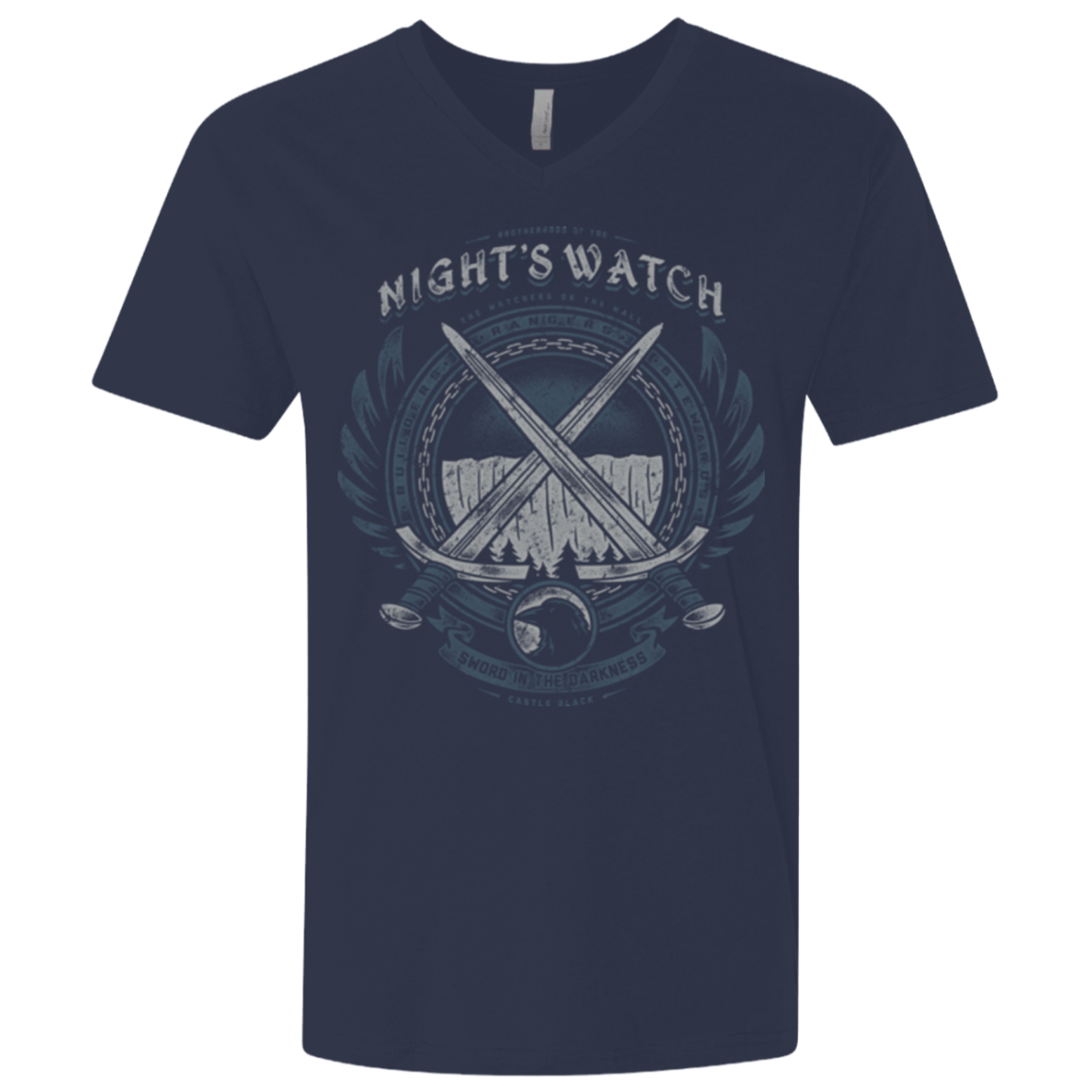T-Shirts Midnight Navy / X-Small SWORD IN THE DARKNESS Men's Premium V-Neck
