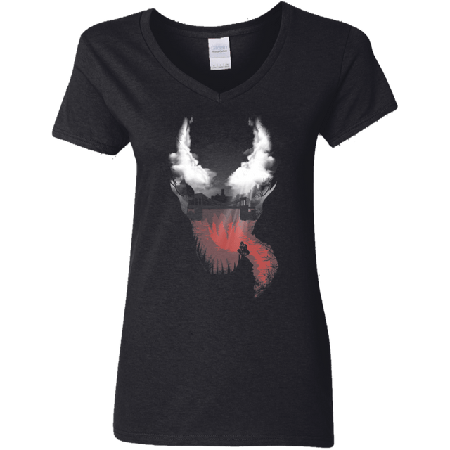 T-Shirts Black / S Symbiote City Women's V-Neck T-Shirt