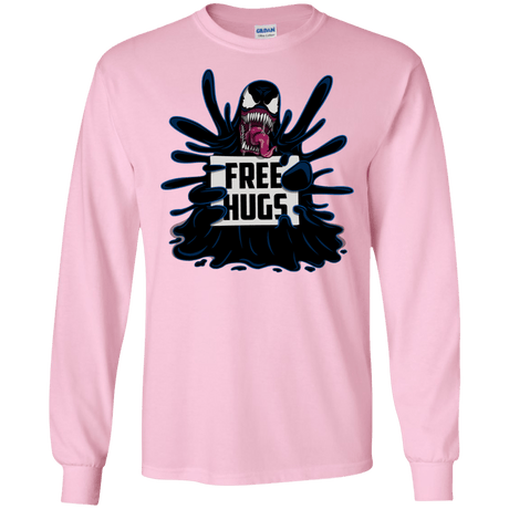 T-Shirts Light Pink / S Symbiote Hugs Men's Long Sleeve T-Shirt