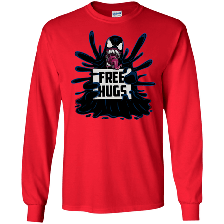 T-Shirts Red / S Symbiote Hugs Men's Long Sleeve T-Shirt