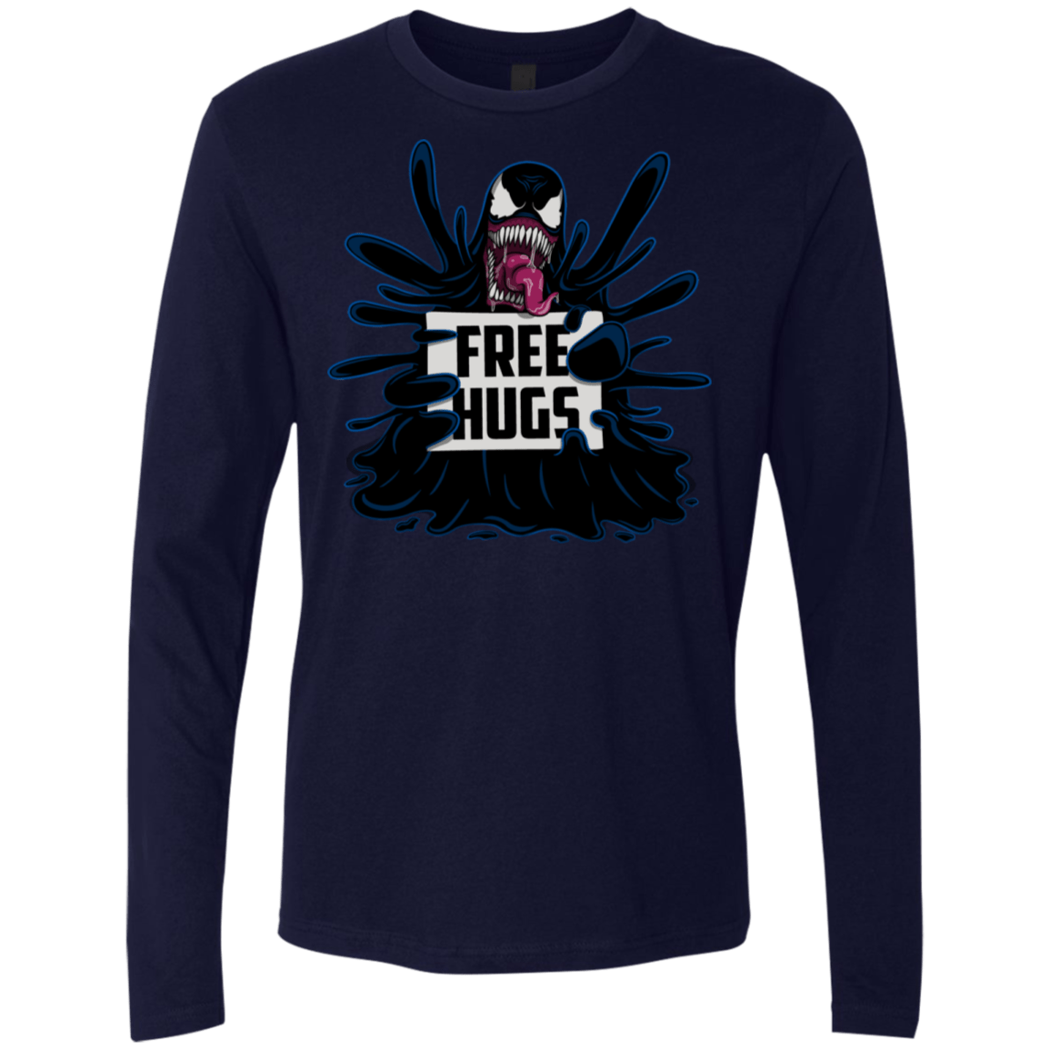 T-Shirts Midnight Navy / S Symbiote Hugs Men's Premium Long Sleeve