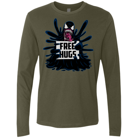 T-Shirts Military Green / S Symbiote Hugs Men's Premium Long Sleeve