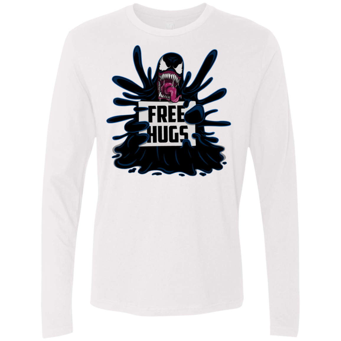 T-Shirts White / S Symbiote Hugs Men's Premium Long Sleeve