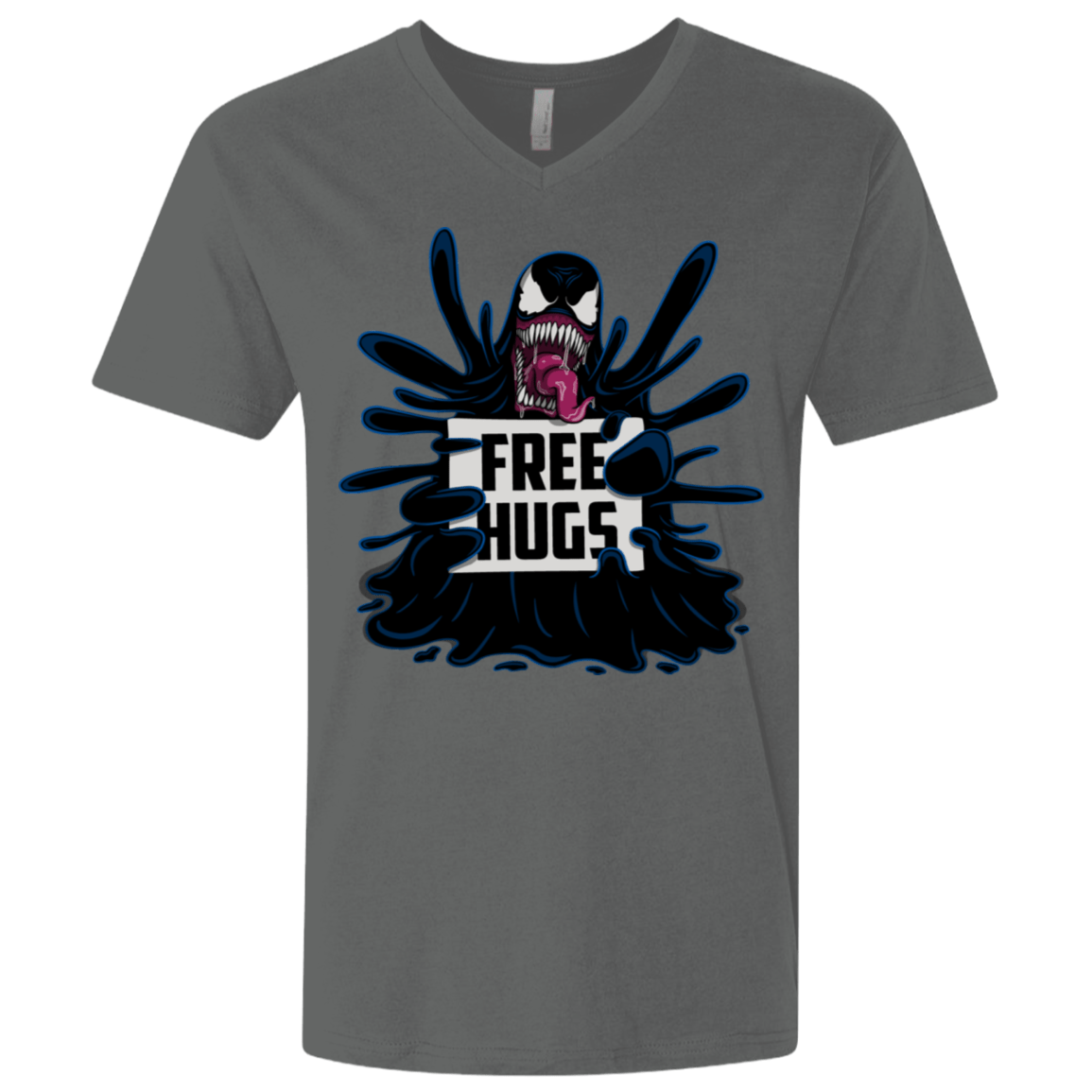 T-Shirts Heavy Metal / X-Small Symbiote Hugs Men's Premium V-Neck