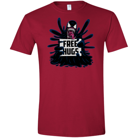 T-Shirts Cardinal Red / S Symbiote Hugs Men's Semi-Fitted Softstyle