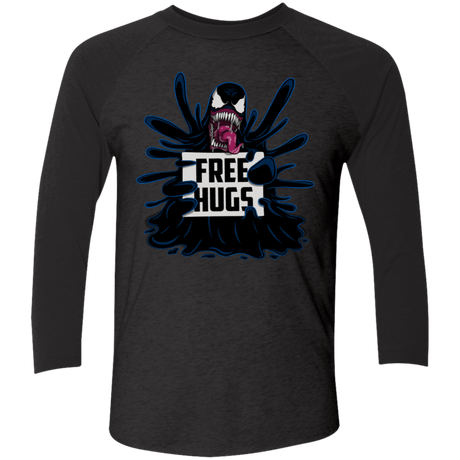 T-Shirts Vintage Black/Vintage Black / X-Small Symbiote Hugs Men's Triblend 3/4 Sleeve