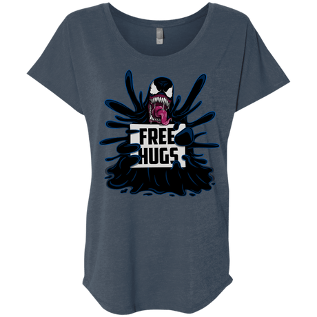 T-Shirts Indigo / X-Small Symbiote Hugs Triblend Dolman Sleeve