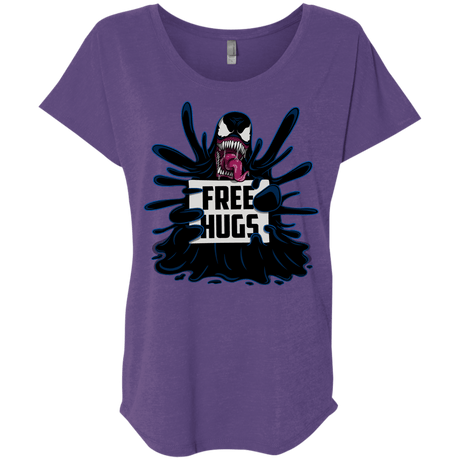 T-Shirts Purple Rush / X-Small Symbiote Hugs Triblend Dolman Sleeve