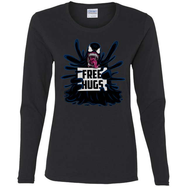 T-Shirts Black / S Symbiote Hugs Women's Long Sleeve T-Shirt