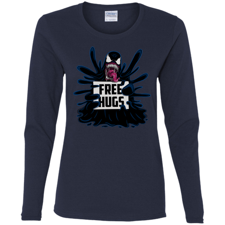 T-Shirts Navy / S Symbiote Hugs Women's Long Sleeve T-Shirt