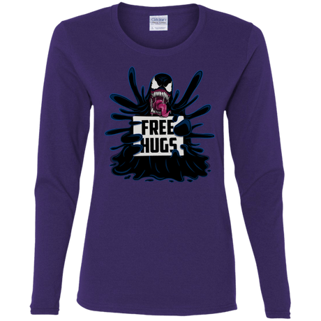 T-Shirts Purple / S Symbiote Hugs Women's Long Sleeve T-Shirt