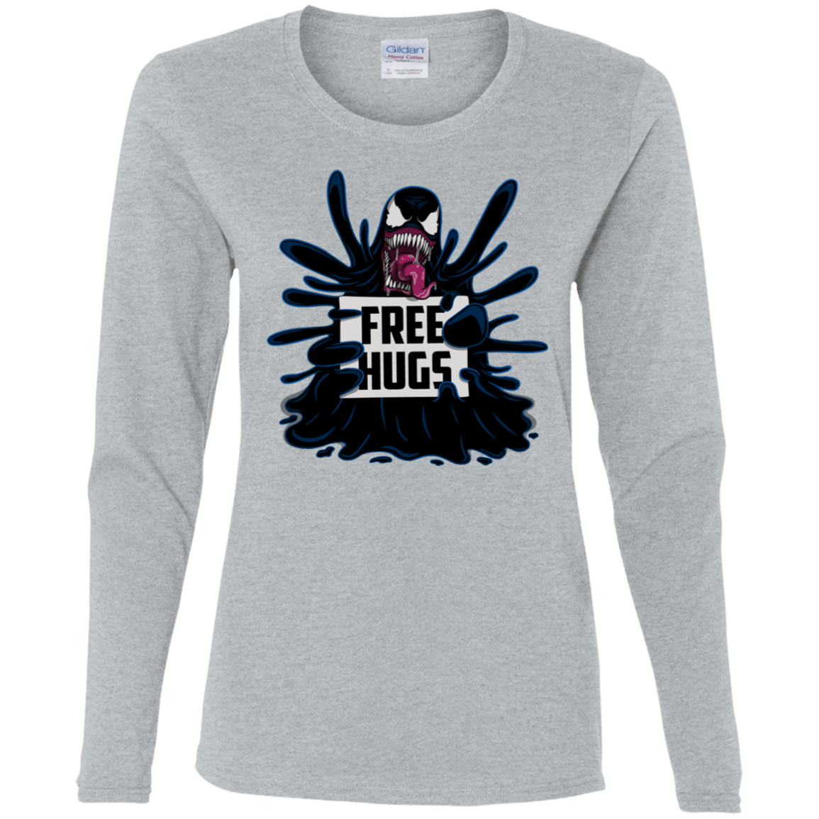 T-Shirts Sport Grey / S Symbiote Hugs Women's Long Sleeve T-Shirt