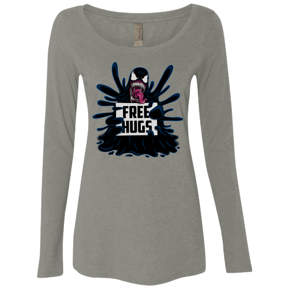 T-Shirts Venetian Grey / S Symbiote Hugs Women's Triblend Long Sleeve Shirt