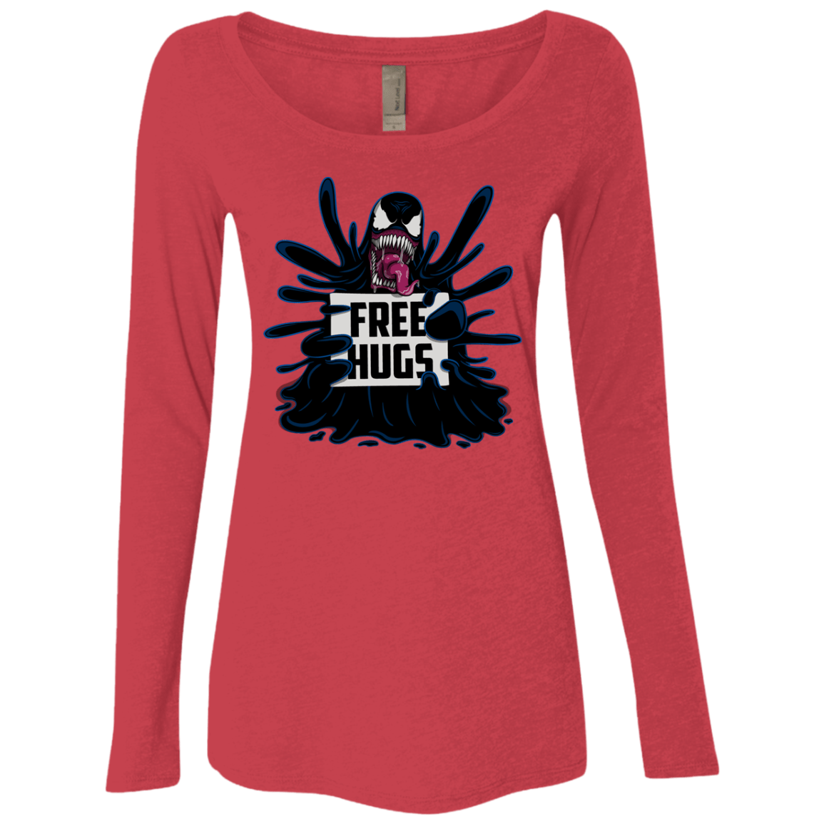 T-Shirts Vintage Red / S Symbiote Hugs Women's Triblend Long Sleeve Shirt