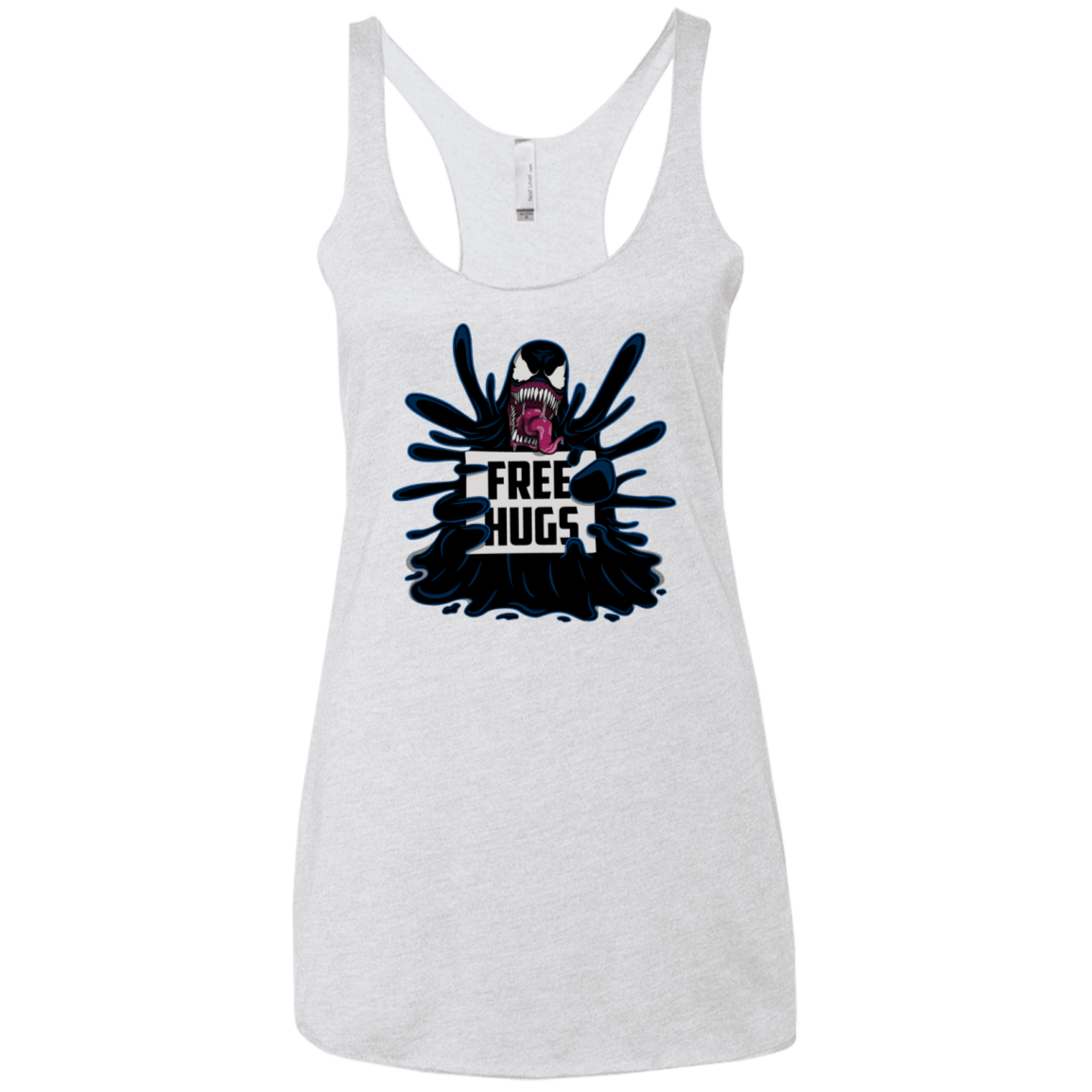 T-Shirts Heather White / X-Small Symbiote Hugs Women's Triblend Racerback Tank