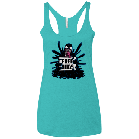 T-Shirts Tahiti Blue / X-Small Symbiote Hugs Women's Triblend Racerback Tank
