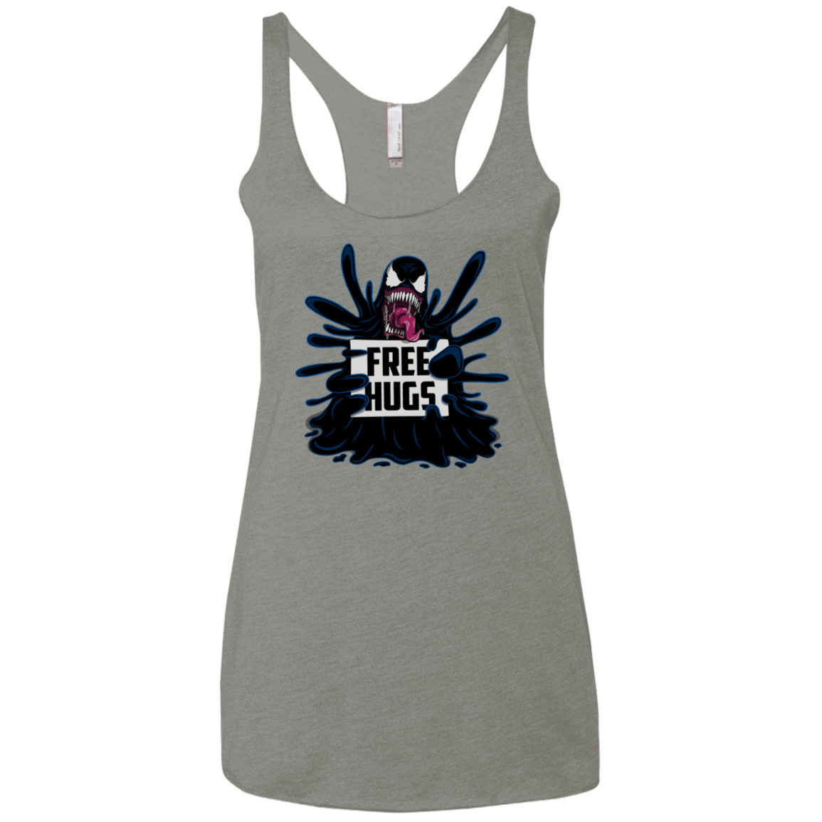 T-Shirts Venetian Grey / X-Small Symbiote Hugs Women's Triblend Racerback Tank