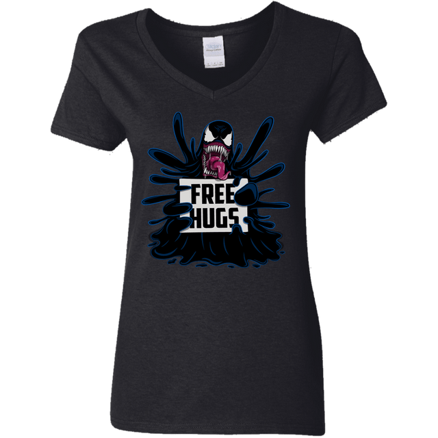 T-Shirts Black / S Symbiote Hugs Women's V-Neck T-Shirt