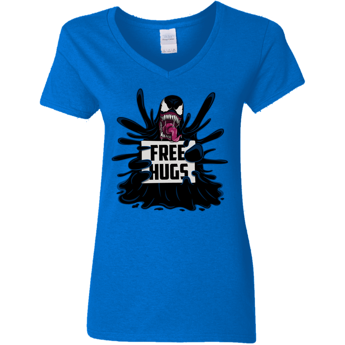 T-Shirts Royal / S Symbiote Hugs Women's V-Neck T-Shirt