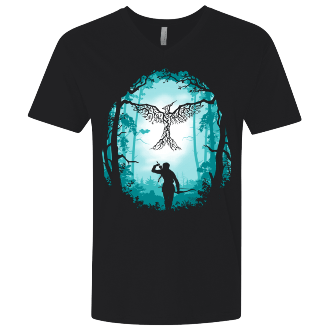 T-Shirts Black / X-Small Symbol of Rebellion (Blue) Men's Premium V-Neck