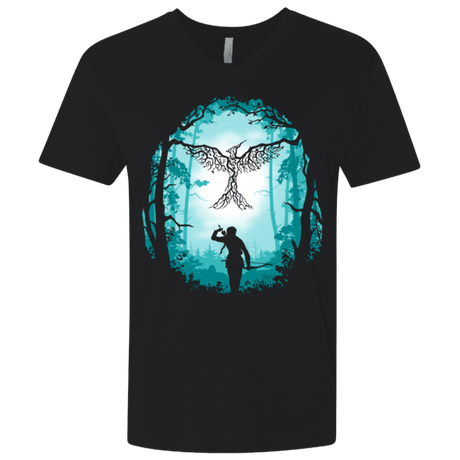 T-Shirts Black / X-Small Symbol of Rebellion (Blue) Men's Premium V-Neck