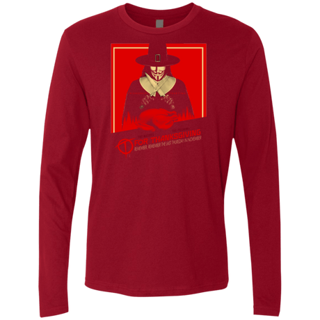 T-Shirts Cardinal / Small T for Thanksgiving Men's Premium Long Sleeve