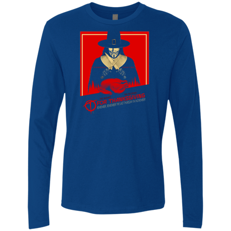T-Shirts Royal / Small T for Thanksgiving Men's Premium Long Sleeve