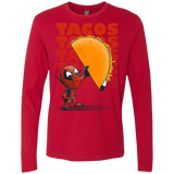 T-Shirts Red / Small Tacos Men's Premium Long Sleeve