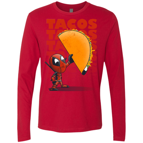 T-Shirts Red / Small Tacos Men's Premium Long Sleeve