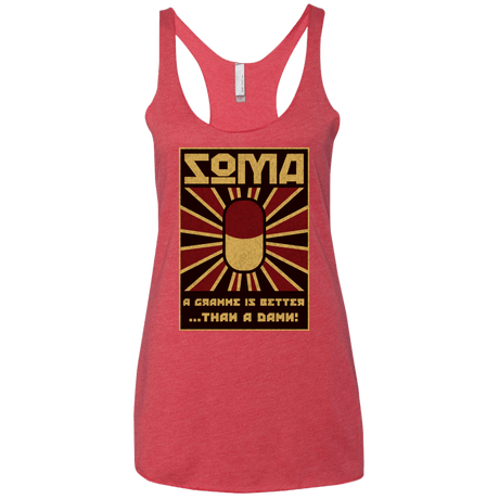 T-Shirts Vintage Red / X-Small Take Soma Women's Triblend Racerback Tank
