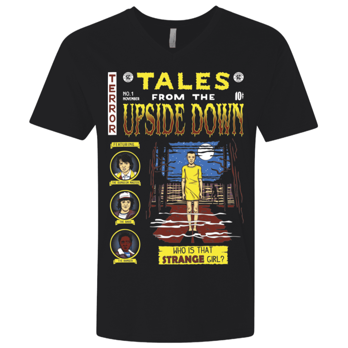 T-Shirts Black / X-Small Tales from the Upside Down Men's Premium V-Neck