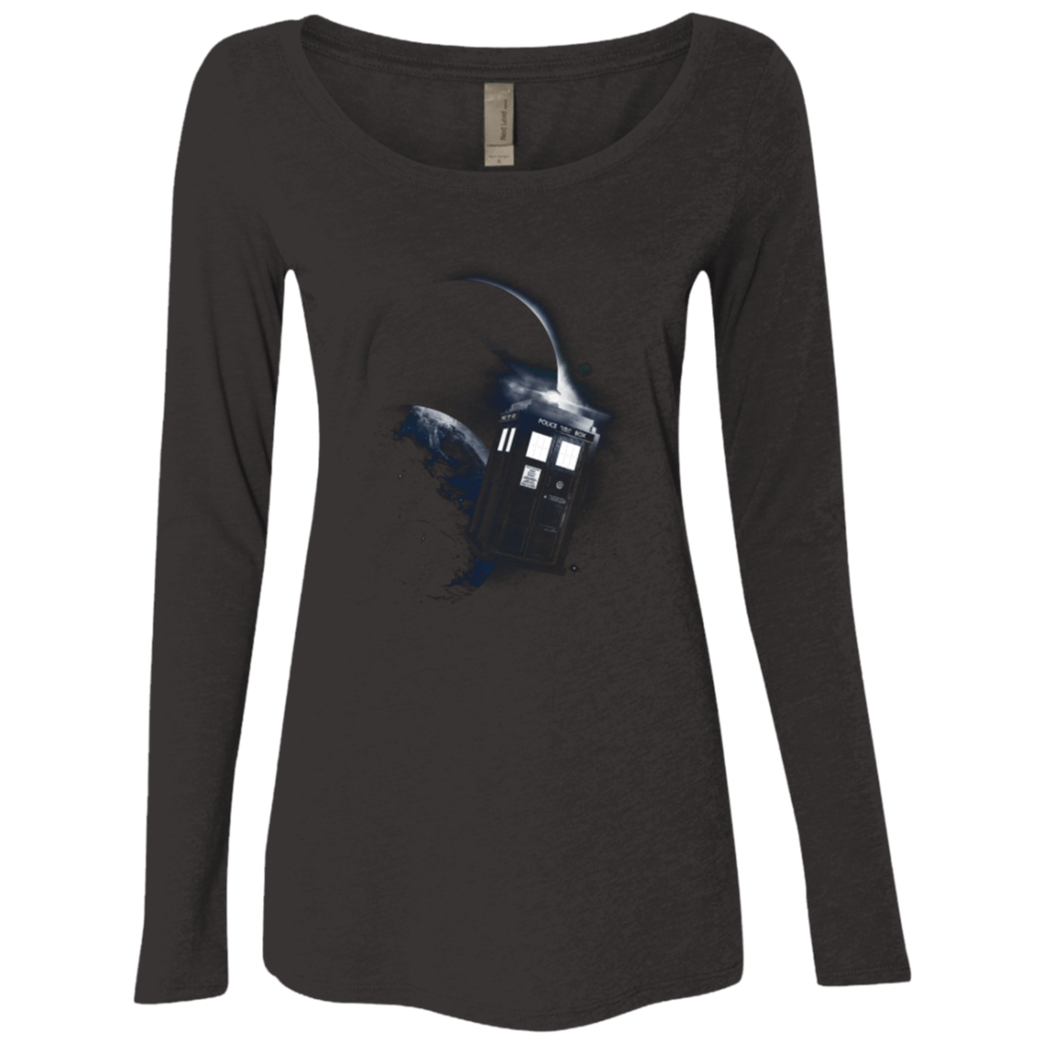 T-Shirts Vintage Black / Small TARDIS 2 Women's Triblend Long Sleeve Shirt