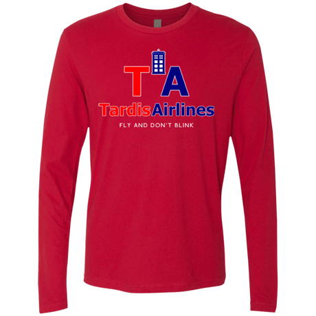 T-Shirts Red / Small Tardis Airlines Men's Premium Long Sleeve