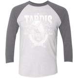 T-Shirts Heather White/Premium Heather / X-Small Tardis Men's Triblend 3/4 Sleeve