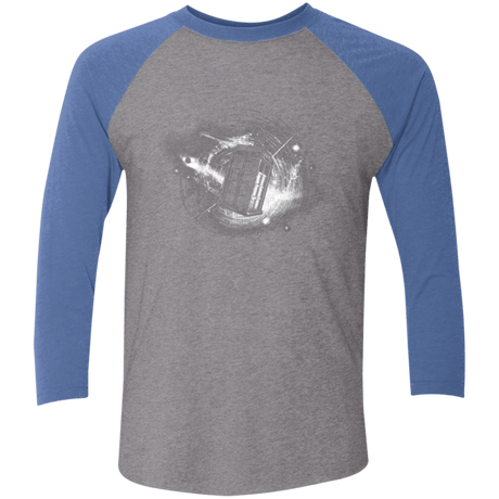 T-Shirts Premium Heather/ Vintage Royal / X-Small Tardis Men's Triblend 3/4 Sleeve