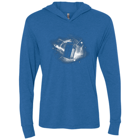 T-Shirts Vintage Royal / X-Small Tardis Triblend Long Sleeve Hoodie Tee