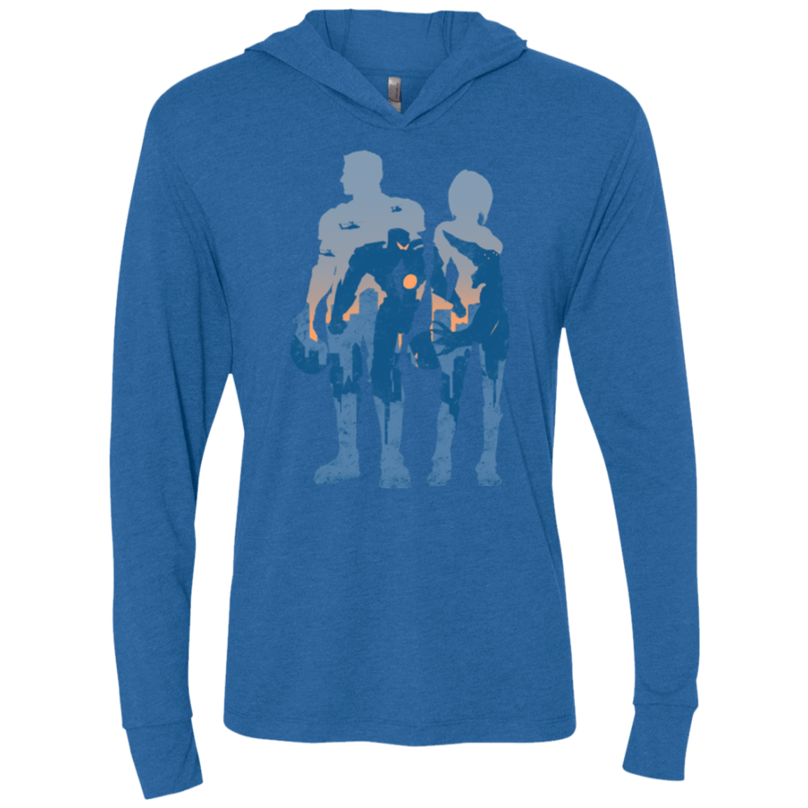 T-Shirts Vintage Royal / X-Small Team danger Triblend Long Sleeve Hoodie Tee