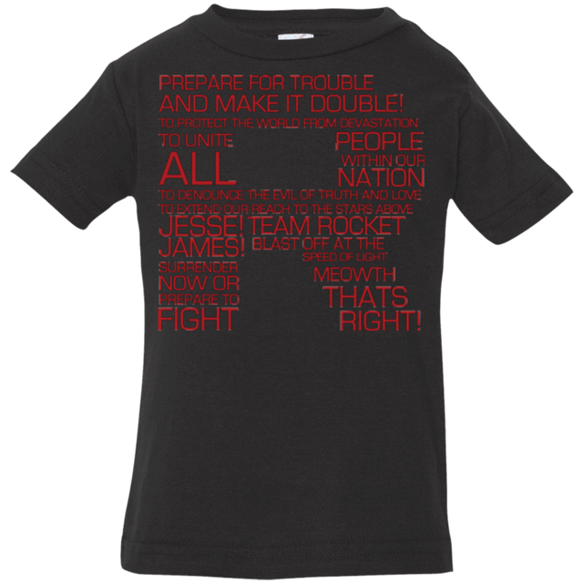 T-Shirts Black / 6 Months Team Rocket Motto Infant Premium T-Shirt
