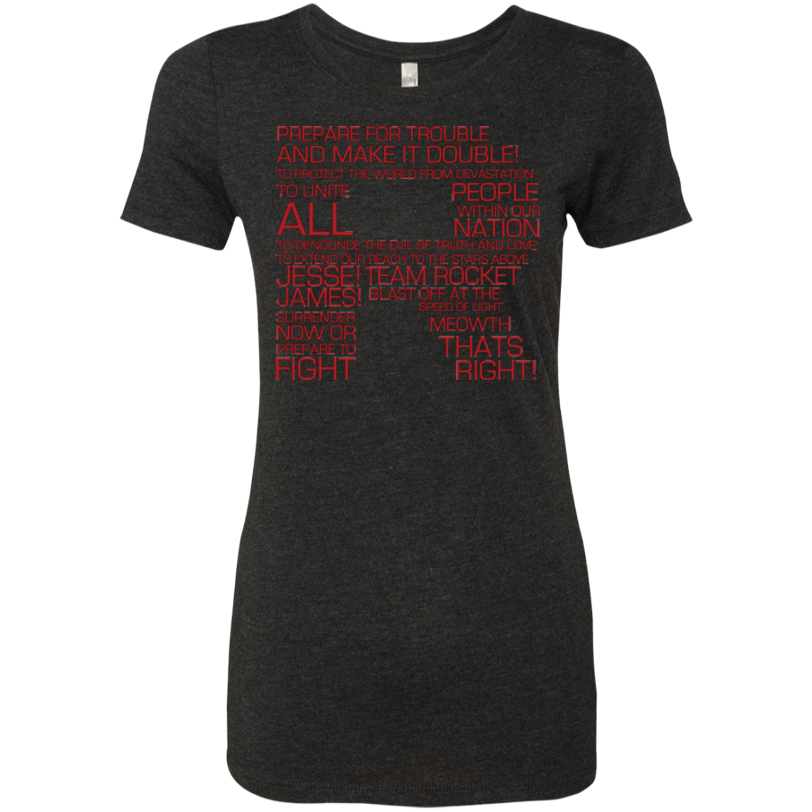 T-Shirts Vintage Black / Small Team Rocket Motto Women's Triblend T-Shirt