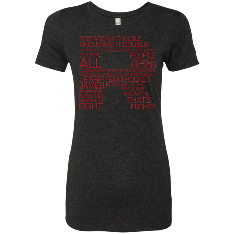 T-Shirts Vintage Black / Small Team Rocket Motto Women's Triblend T-Shirt