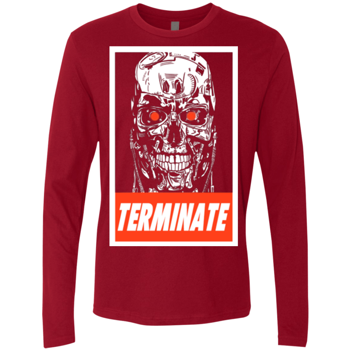 T-Shirts Cardinal / Small Terminate Men's Premium Long Sleeve