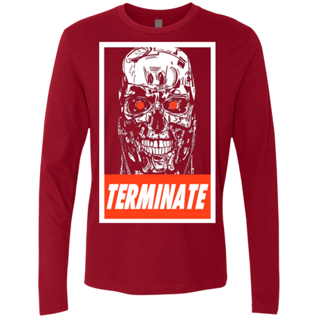 T-Shirts Cardinal / Small Terminate Men's Premium Long Sleeve