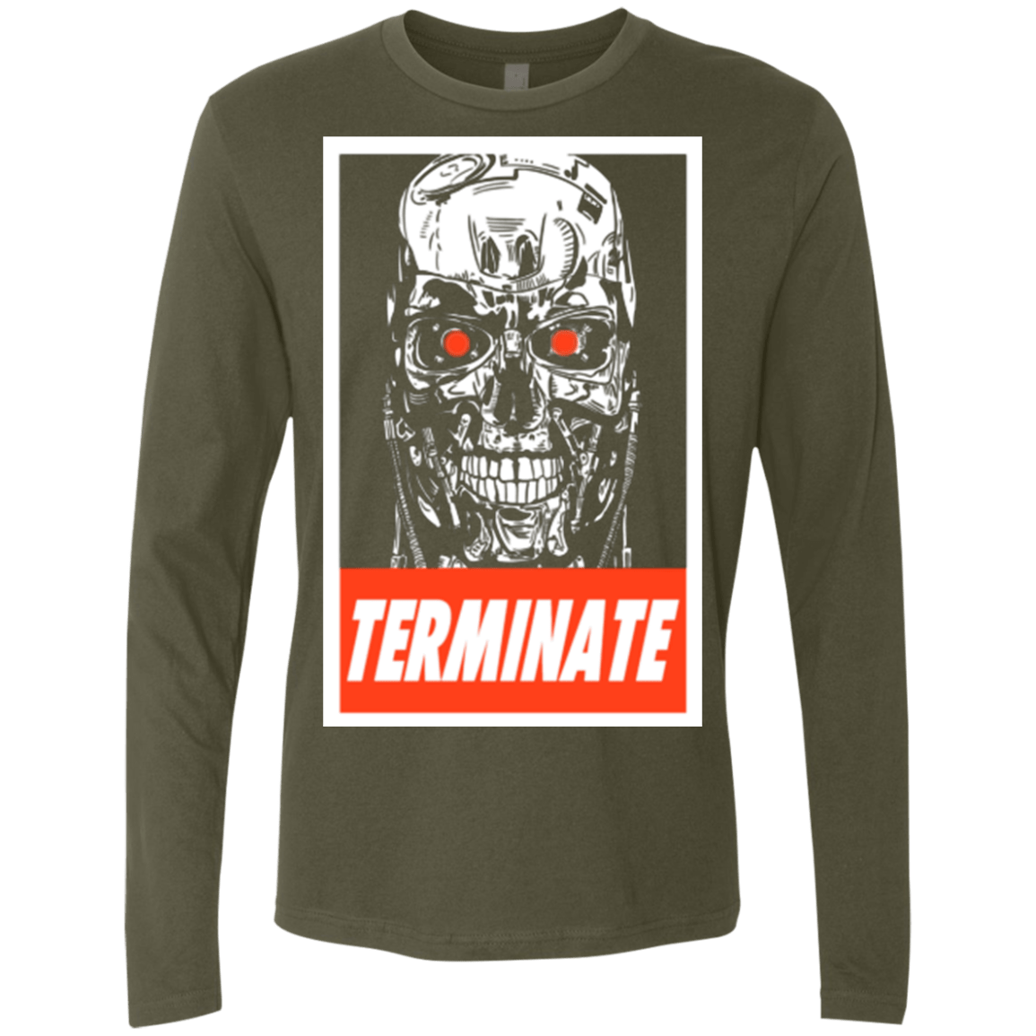 T-Shirts Military Green / Small Terminate Men's Premium Long Sleeve