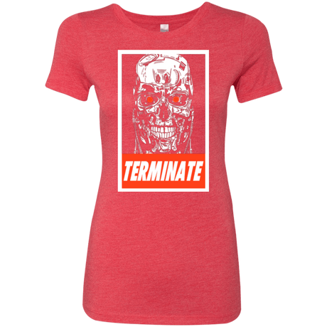 T-Shirts Vintage Red / Small Terminate Women's Triblend T-Shirt