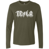 T-Shirts Military Green / Small TESLA Men's Premium Long Sleeve