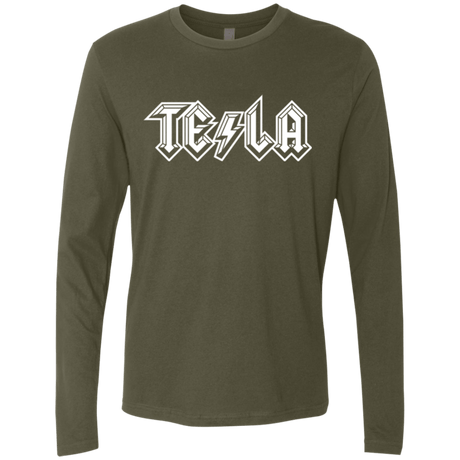 T-Shirts Military Green / Small TESLA Men's Premium Long Sleeve