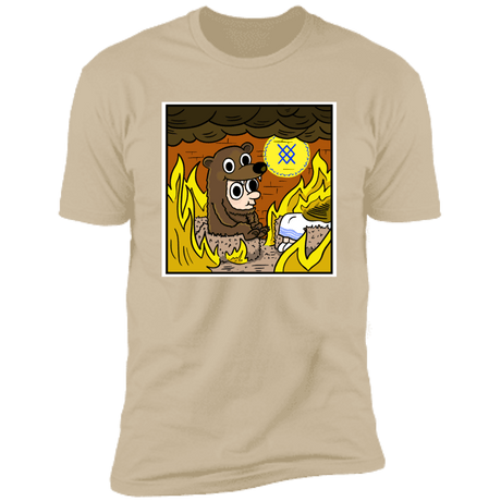 T-Shirts Sand / S The Bear is Fine Men's Premium T-Shirt
