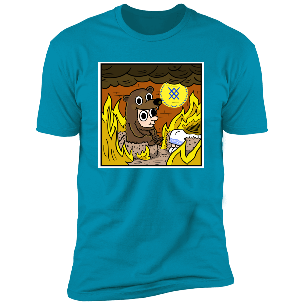 T-Shirts Turquoise / S The Bear is Fine Men's Premium T-Shirt