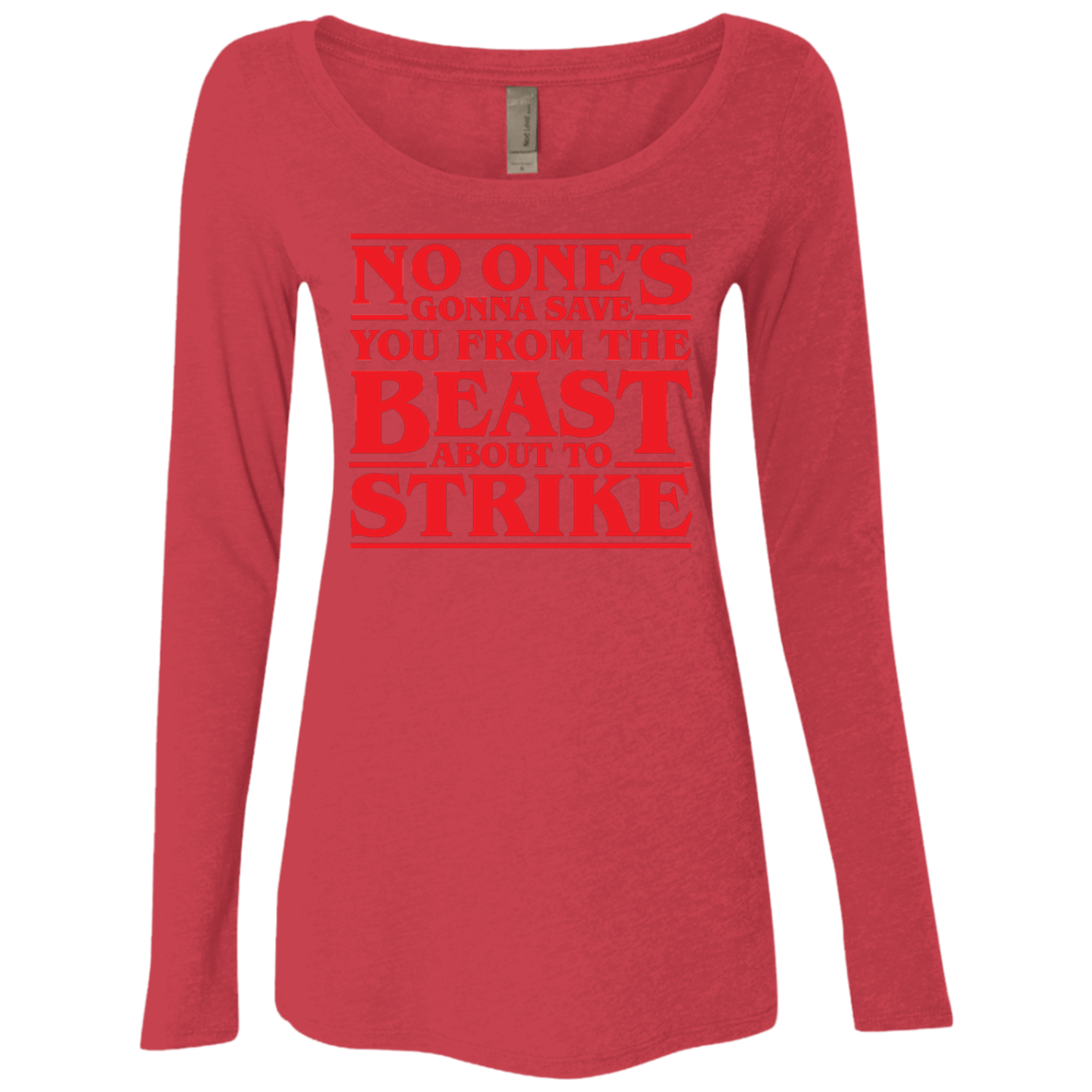 T-Shirts Vintage Red / Small The Beast Women's Triblend Long Sleeve Shirt